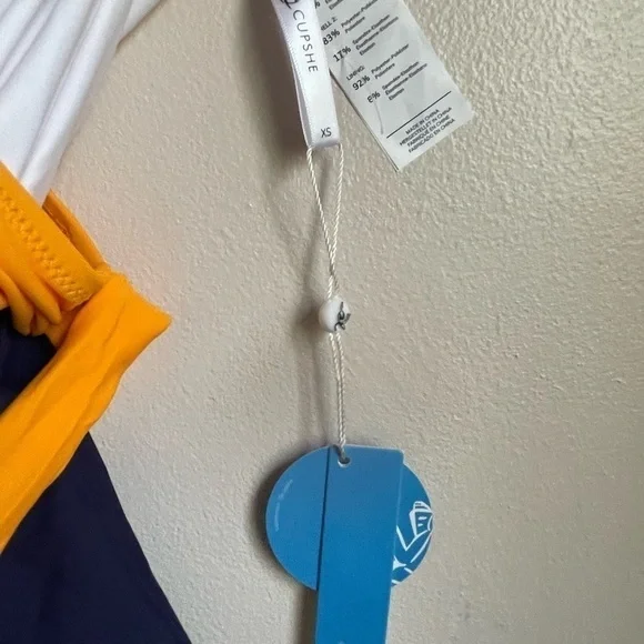 CUPSHE One Spice Wrap Color Block Swimsuit NWT - Picture 5 of 9